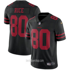Mens San Francisco 49ers #80 Jerry Rice Authentic Black Alternate Vapor Jersey Bestplayer